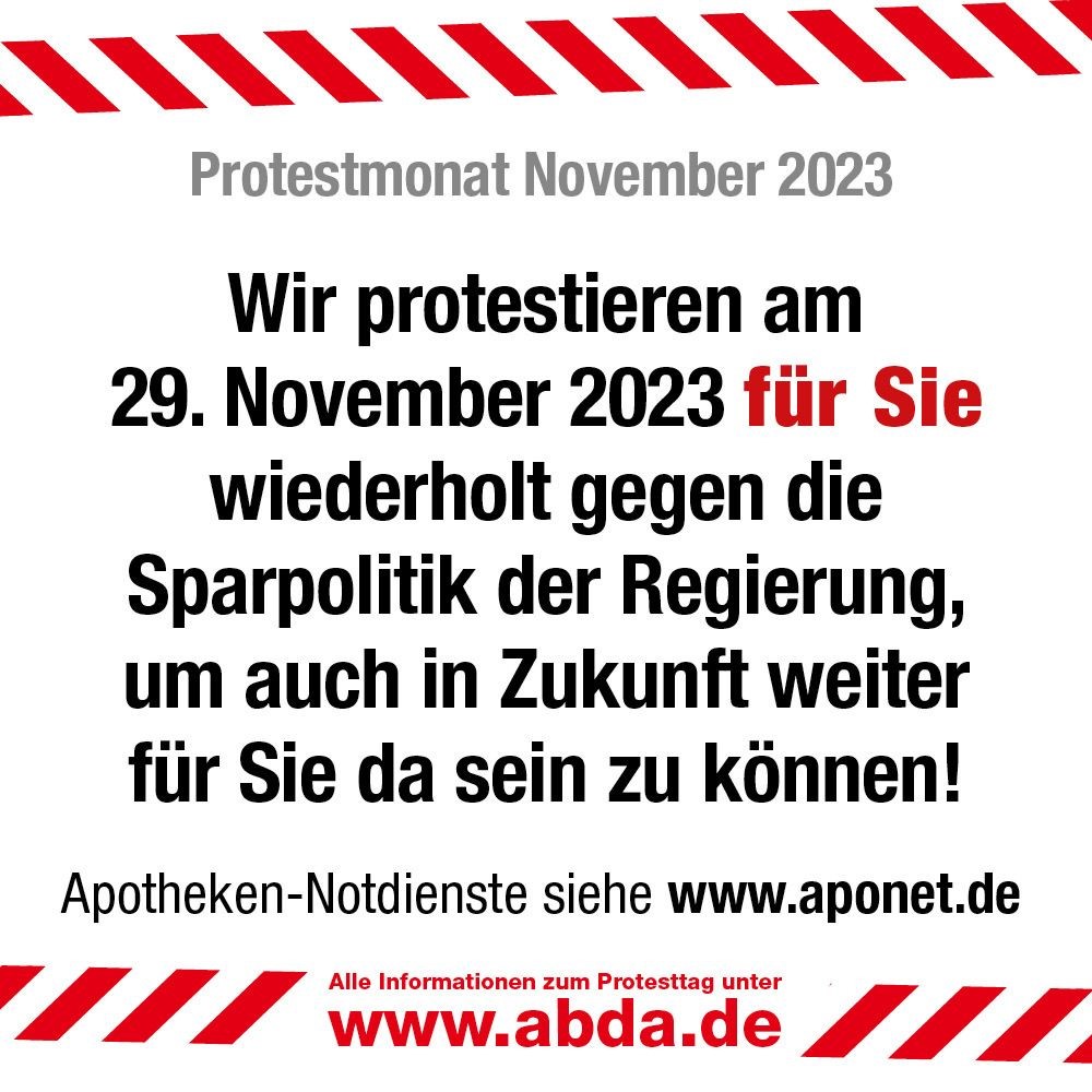 Apotheken-Protesttag 29.11.2023